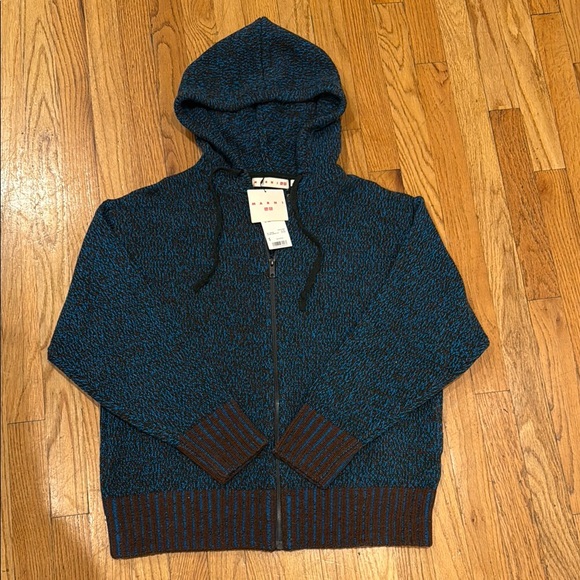 Marni Sweaters - UNIQLO MARNI Mix Color Yarn Oversized Chunky Knit Full Zip Hoodie Medium